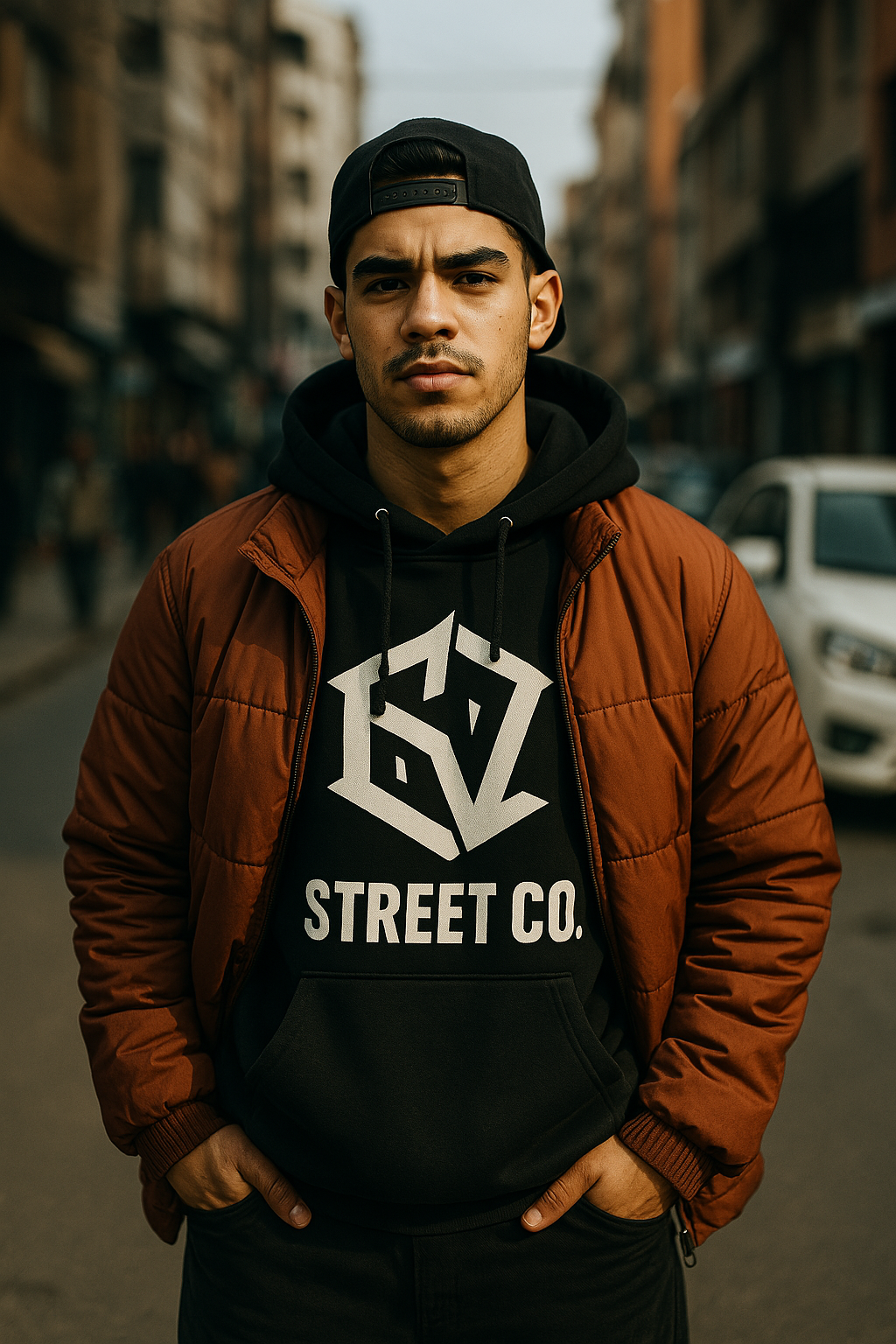 Winters oversize Black Hoodie men