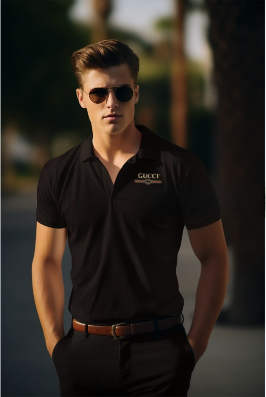 Polo tshirt black premium
