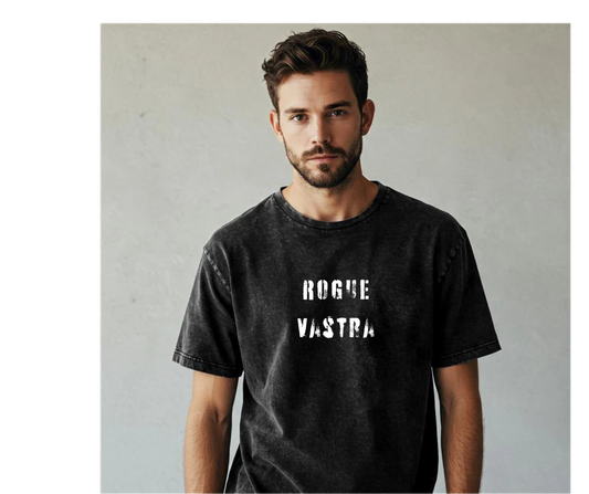 Rogue vastra acid wash tshirt black charcoal
